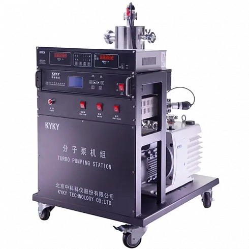 Фото Турбомолекулярный откачной пост KYKY FJ-620 (620 л/с, 5×10-5 Па). Течеискатели и вакуумные насосы. Датчики.